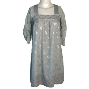 GOLD HAWK GREY SILVER SEQUIN DRESS